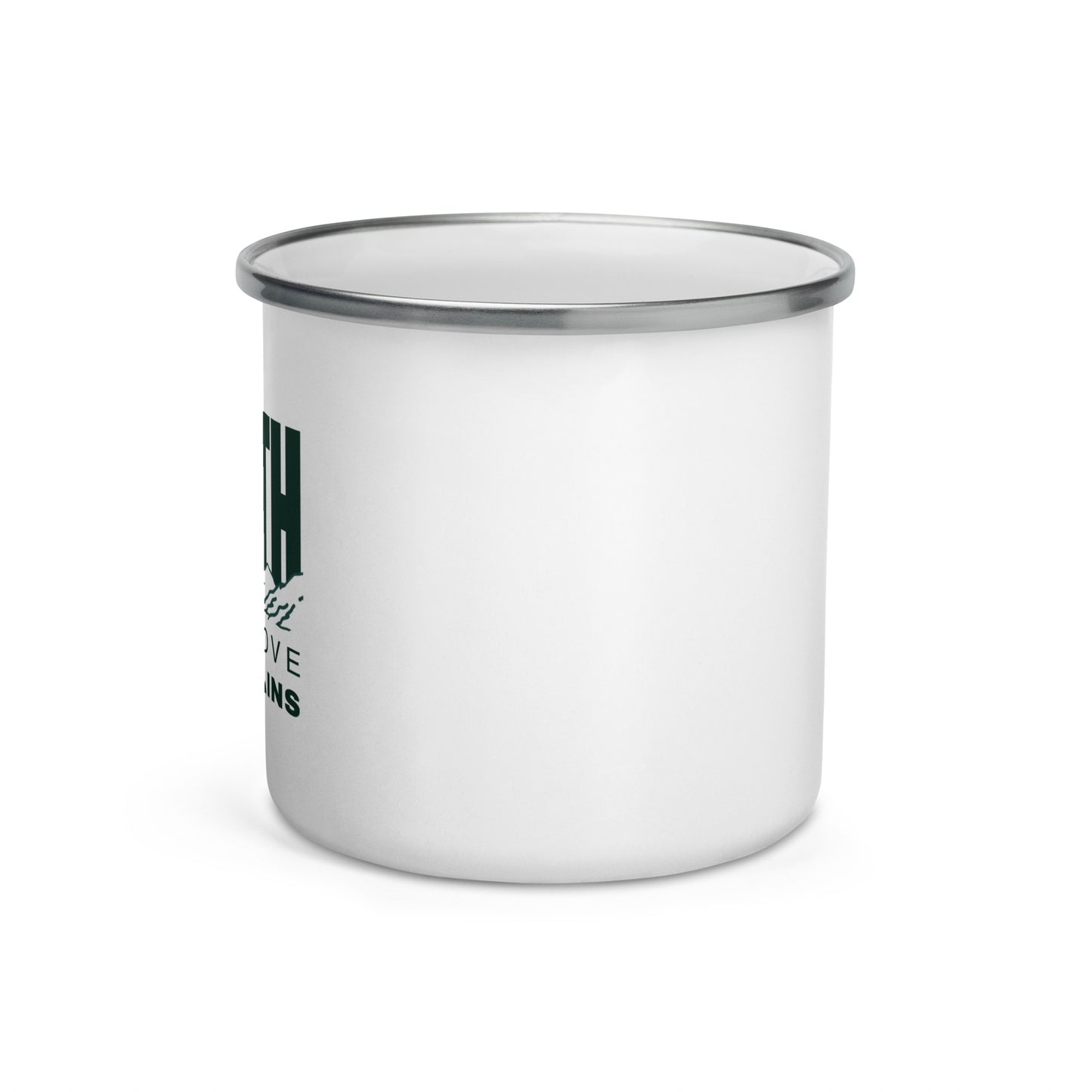 "Faith Can Move Mountains" Enamel Coffee Mug