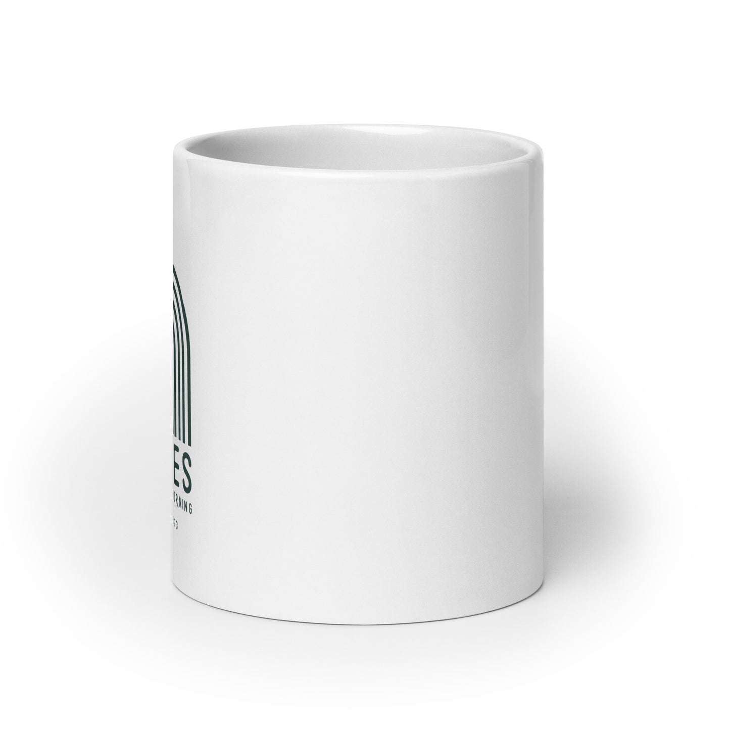 "His Mercies are New Every Morning" White glossy mug