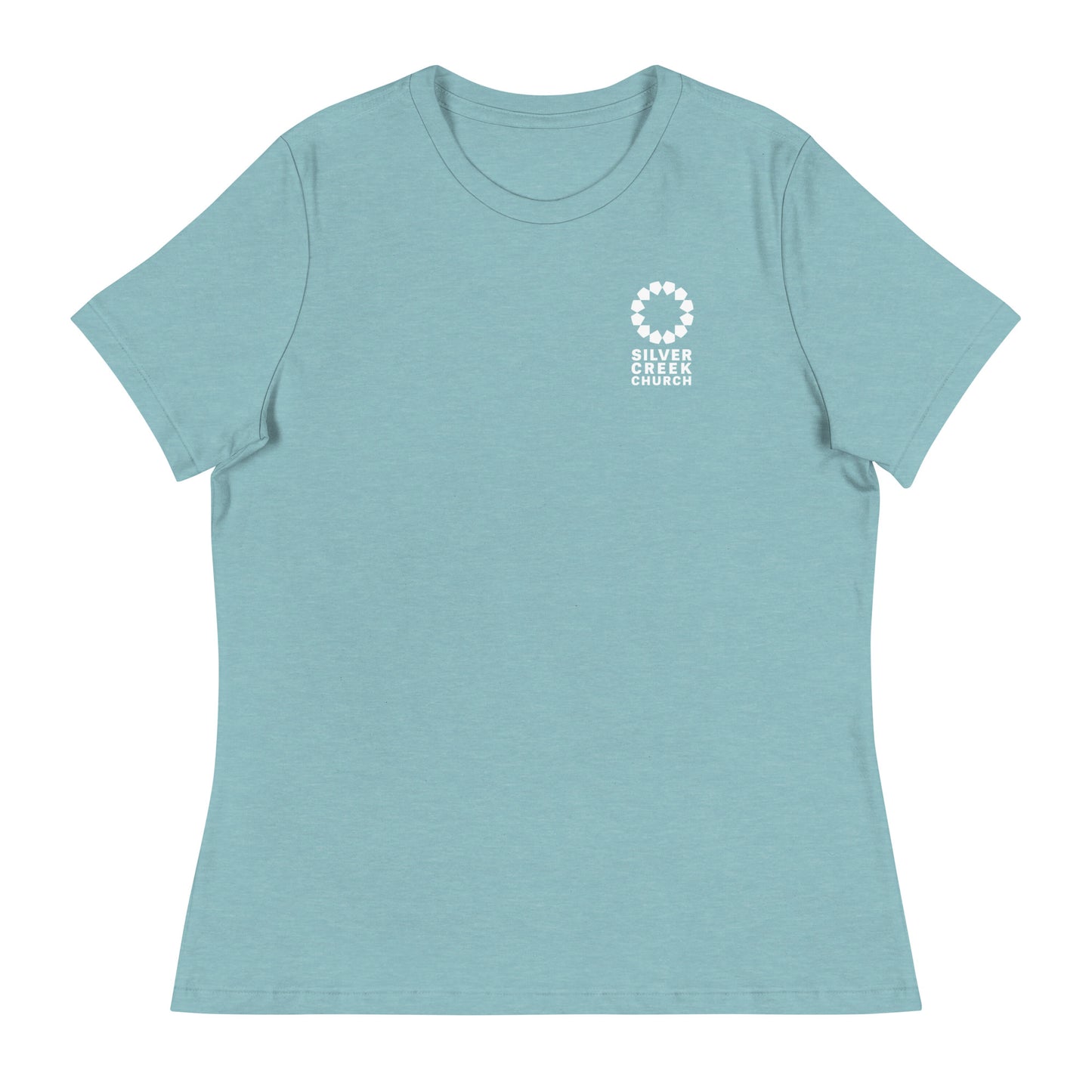 Ladies Small Logo Front / "PRAY" Back Women's Relaxed T-Shirt