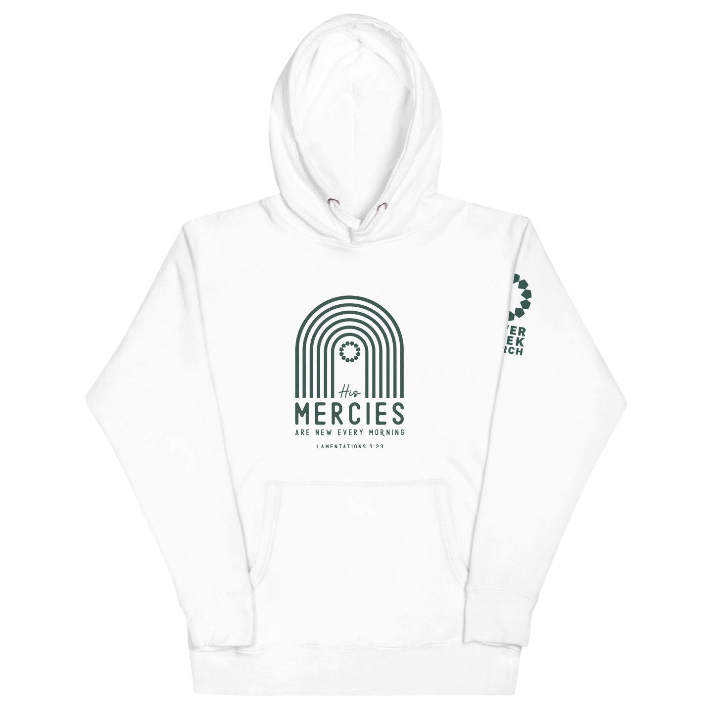 Unisex His Mercies / Logo on Sleeve Hoodie